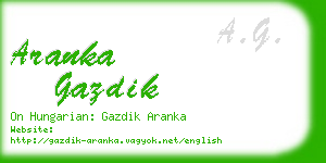 aranka gazdik business card